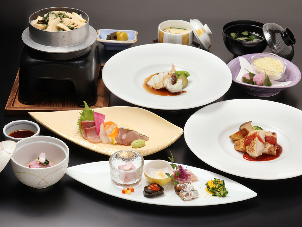 湯来ロッジの会席